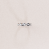 Bague rétro coeur  - Or blanc
