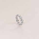 Bague rétro coeur  - Or blanc
