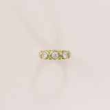 Bague rétro rond - or jaune