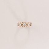 Bague rétro rond - or rose