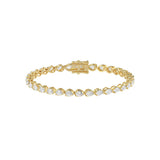 Bracelet tennis Josie, diamants de laboratoire taille poire, or jaune 18 carats