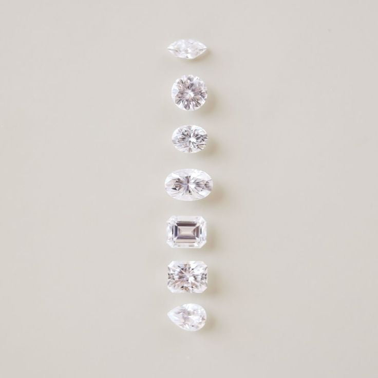 Diamants de laboratoire de différentes tailles