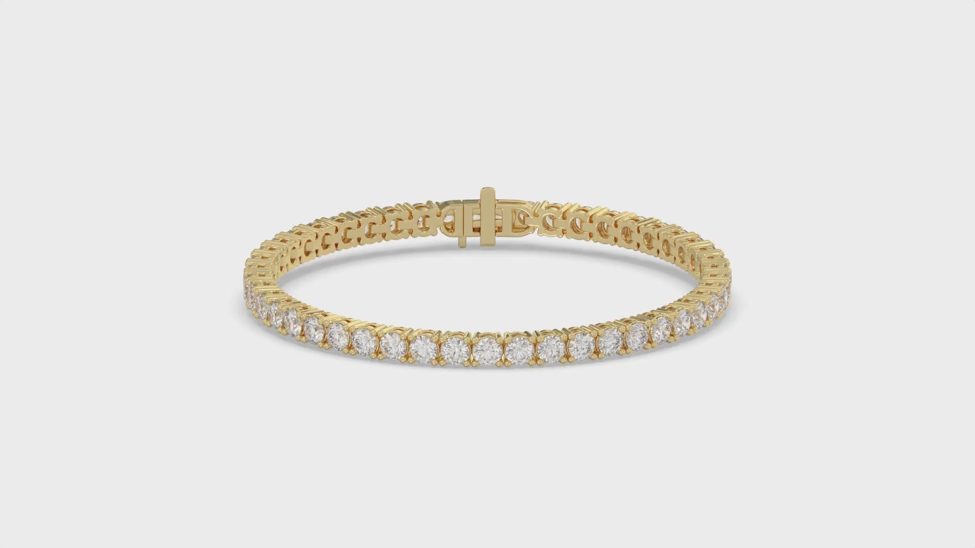 Bracelet tennis Suzie en or jaune 18 carats filmé en rotation