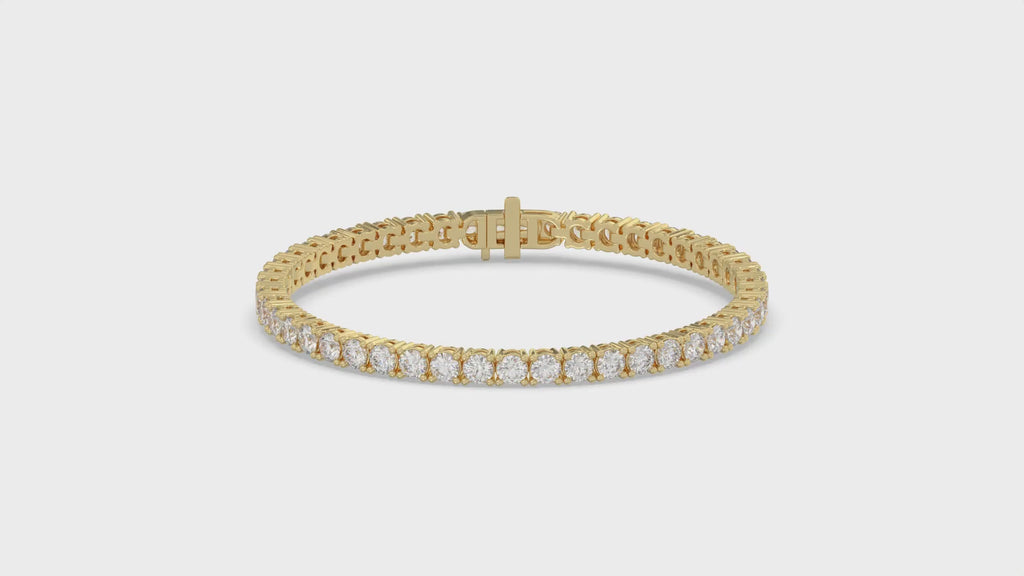 Bracelet tennis Suzie en or jaune 18 carats filmé en rotation